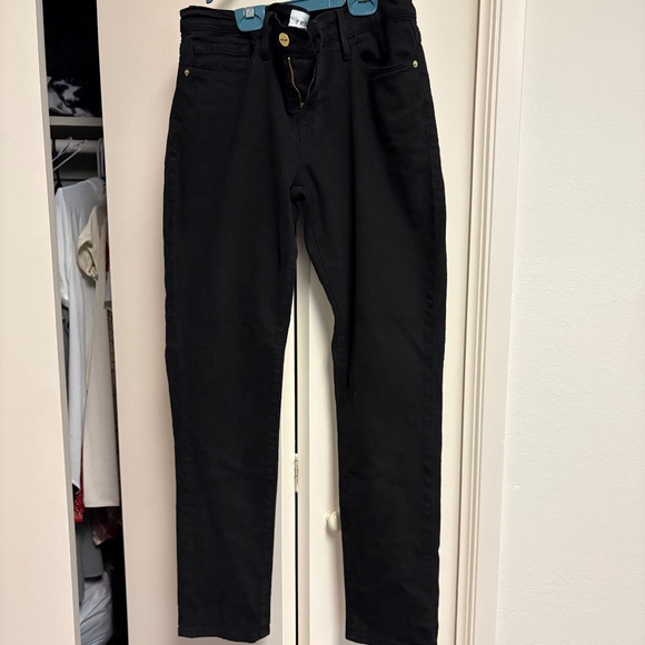 FRAME Le Garcon Boyfriend Jeans Black - Size 28 - Picture 1 of 4